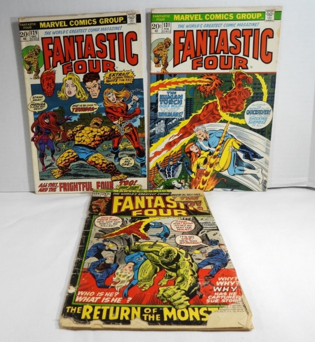 (3) Marvel Fantastic Four #124/#129/#131 (1 of 8)