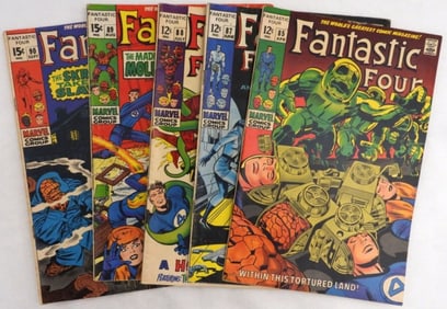 Fantastic Four 1960s Lot Of 5
