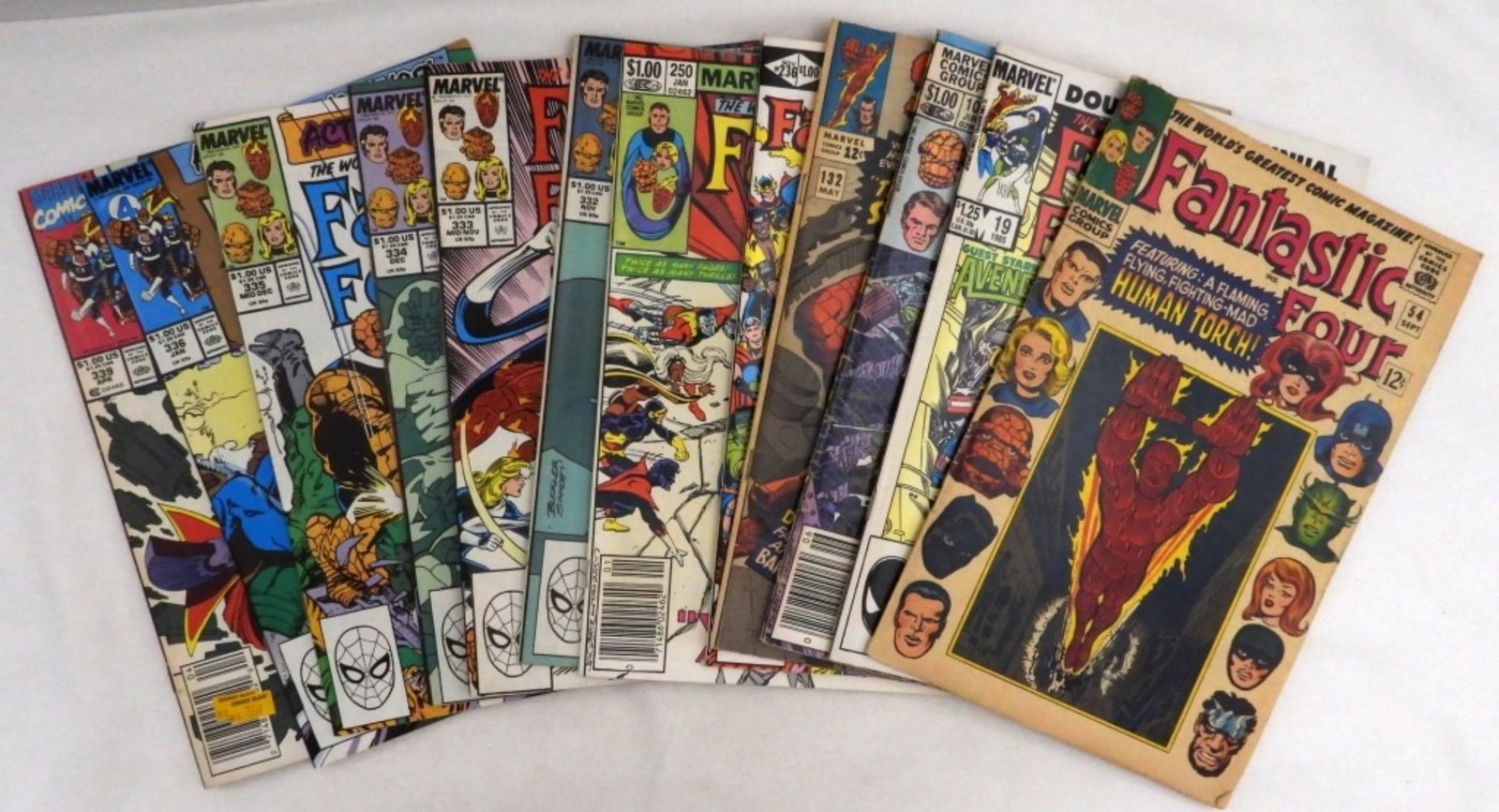 Fantastic Four Lot Of 12: 12 Fantastic Four, 1960s-1980s, conditions vary