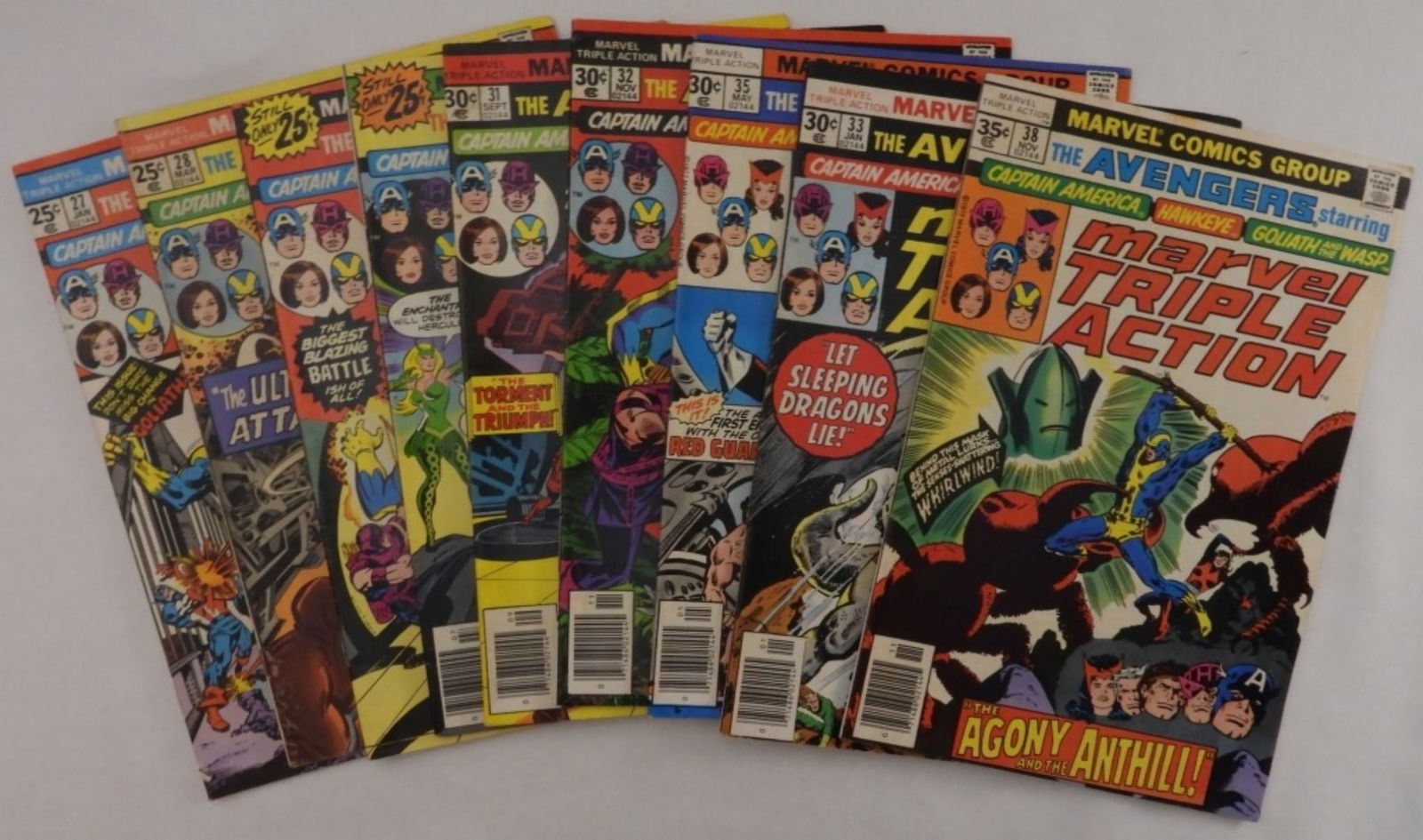 (9) Marvel Triple Action 1970s Comics (1 of 2)