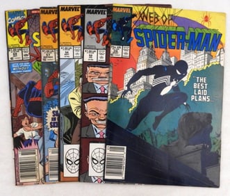(5) Web Of Spider-Man Mixed Lot