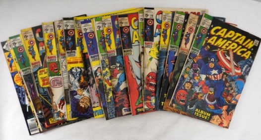 Captain America Marvel Comic Lot Of 18