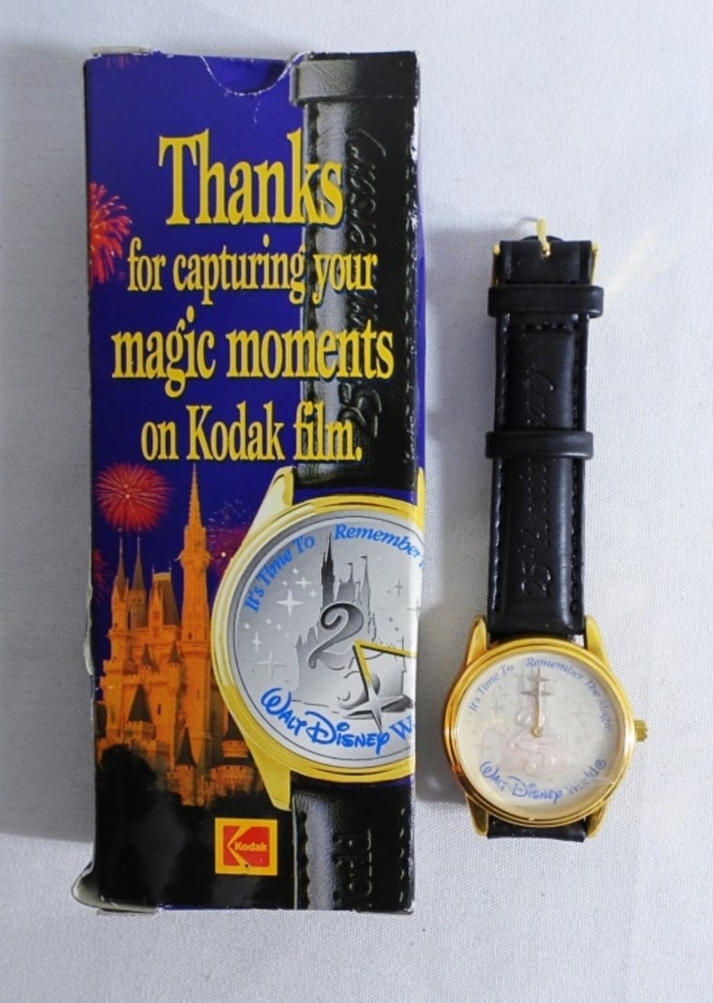 Walt Disney World 25th Anniversary Watch: Made by Kodak. In its original box. Still new. Untested as to working.