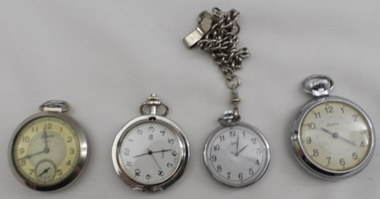 4 Men's Pocket Watches