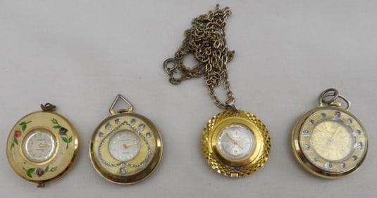 (4) Women's Pocket Watches