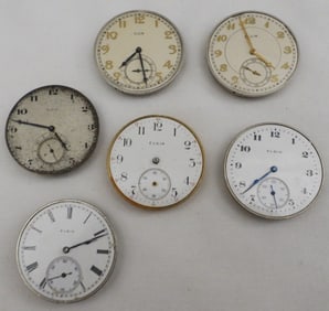 (6) Size 12 Pocket Watch Movements