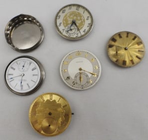 (6) Size 8 Pocket Watch Movements