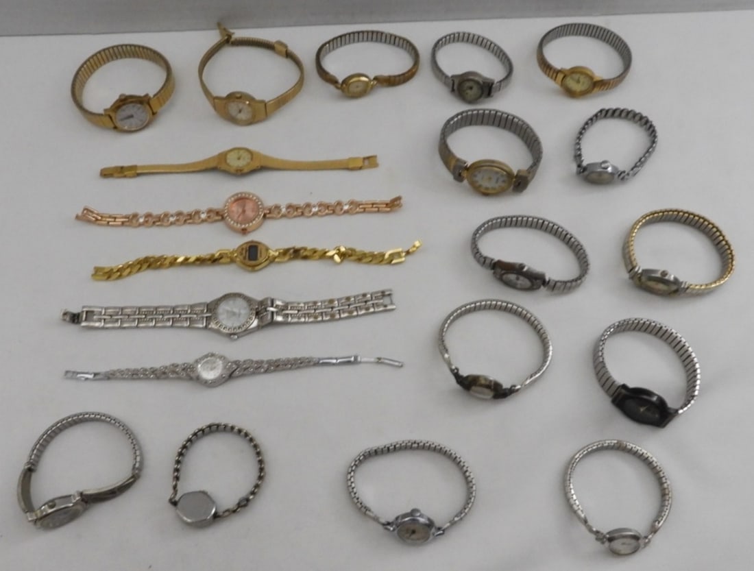 (20) Silver-Tone and Gold-Tone Women's: Watches are not verified, authenticated, or tested in running condition unless specified. Shop Vintage