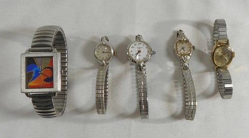 5 Ladies Strech Band Watches