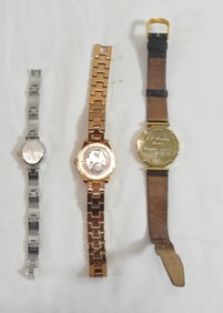 3 Ladies Mother Of Pearl Faced Watches