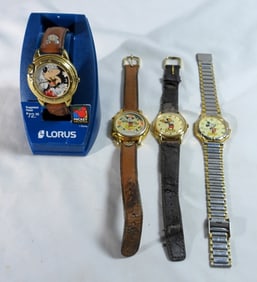 4 Vintage Mickey Mouse Watches