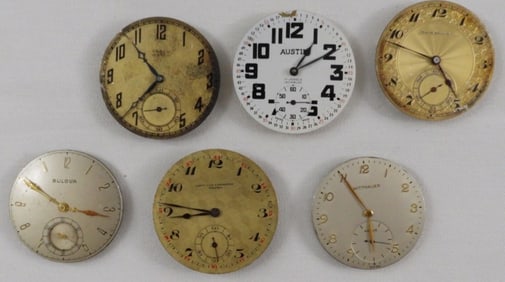 (6) Size 10 Watch Movements