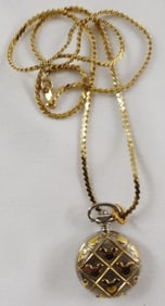 Small Gold-Tone Mickey Mouse Pocket Watch