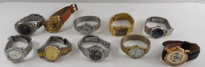 (10) Men's Mixed Lot Of Watches