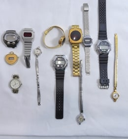 8 Non Working Digital Watches, 4 Broken Bands
