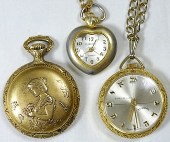 (3) Ladies Pocket Watches