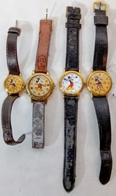 (4) Lorus Mickey Mouse Watch Lot