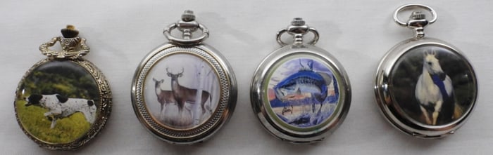 4 Animal Pocket Watches