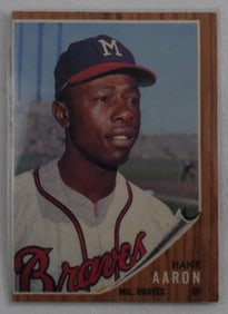 Hank Aaron 1962 TOPPS Baseball Card