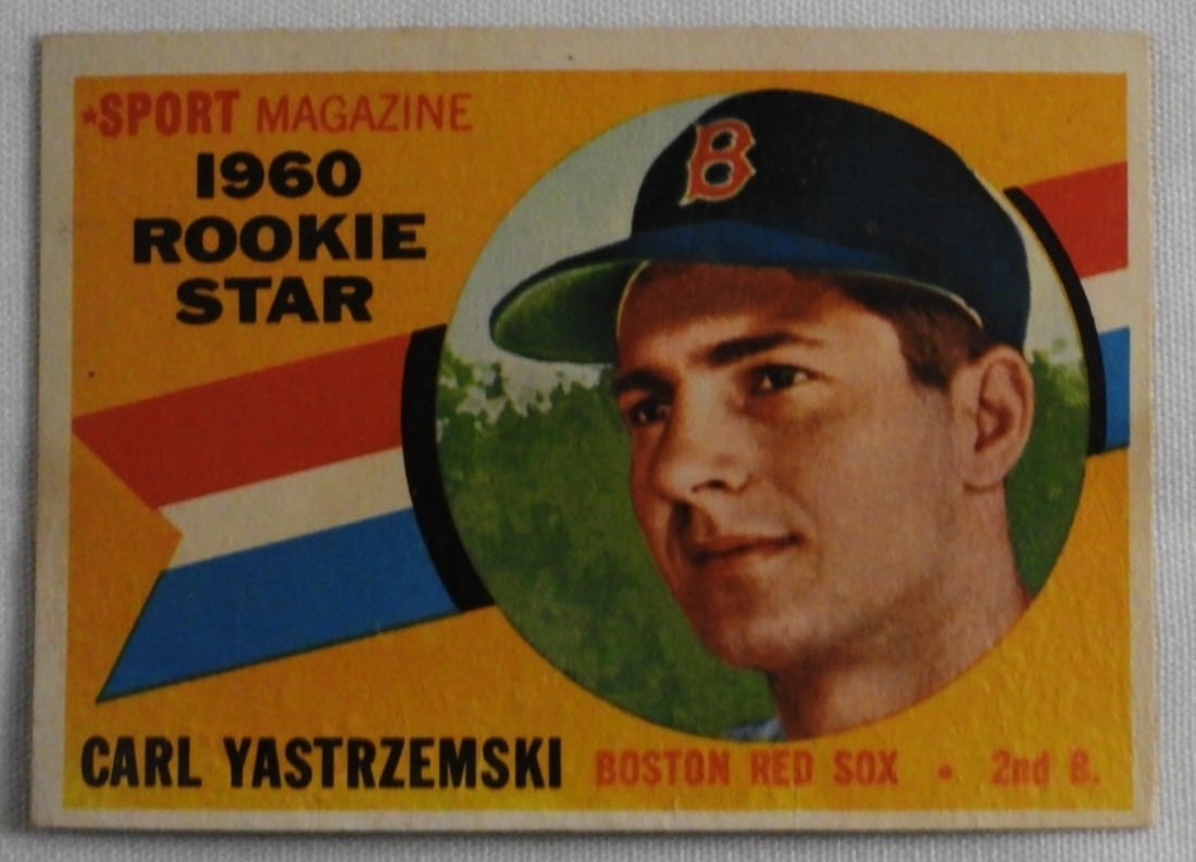 1960 Rookie Star Carl Yastrzemski: TOPPS #148, Sport Magazine 1960 Rookie Star Carl Yastrzemski, vg