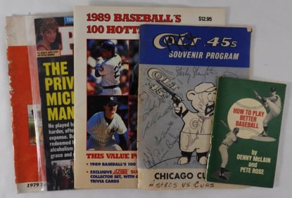 Five Mixed Lot Of Baseball Books