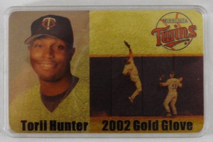 Torii Hunter 2002 Gold Glove Card
