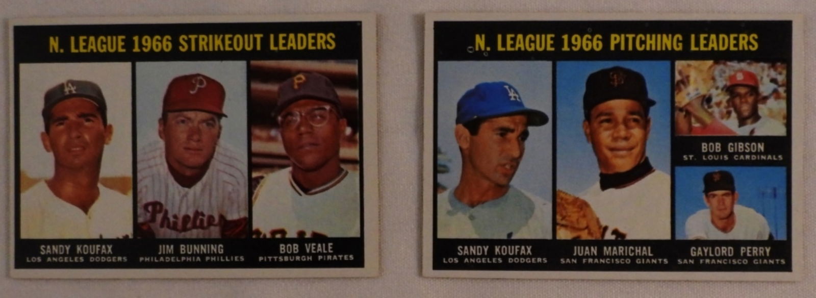 2 1966 Topps Leader Cards #236 & #238 (1 of 2)