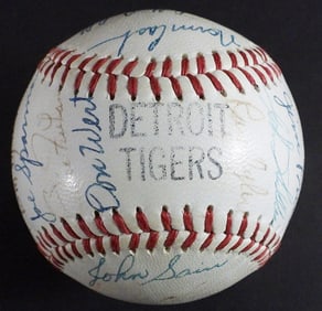 1970s Detroit Tigers Team Signed Ball