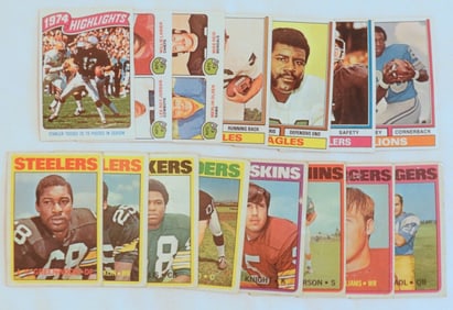 1970s TOPPS Football Mixed Teams Lot Of 15