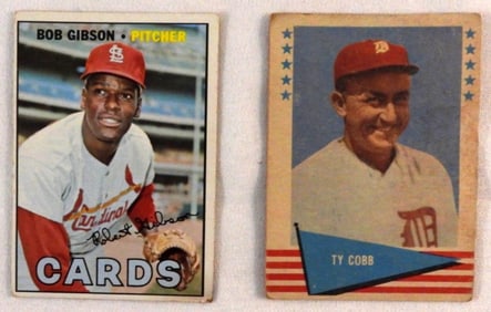 Ty Cobb #14 And Bob Gibson #210 Cards