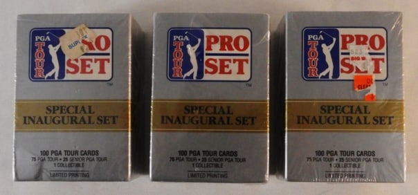 Three Unopened PGA Tour PRO Set 1990