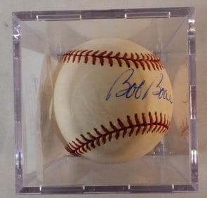 Bob Boone Autographed Baseball In Cube