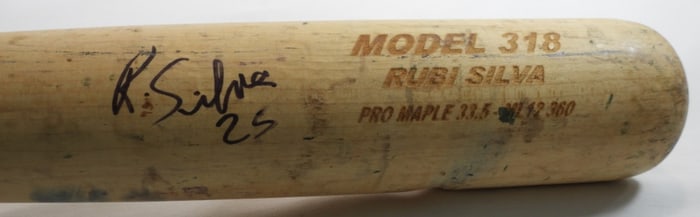 Autographed Rubi Silva Bat