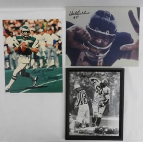 Three Autographed 8x10 Football Photos