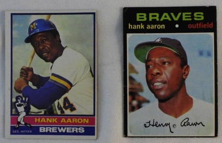 Two Hank Aaron Cards Numbers 400 And 550