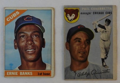 Earnie Banks #110  And Phil Cavarretta #55