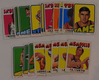 TOPPS 1970s Basketball Card Lot Of 20