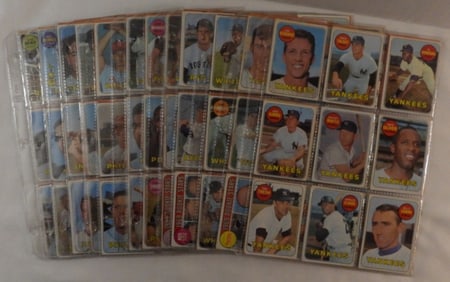 12 Sheets Of Baseball Cards