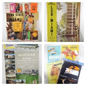 7 Vintage Football Programs
