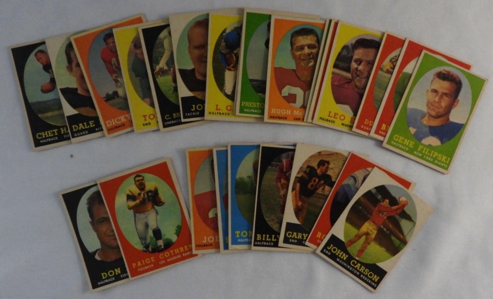 TOPPS 1958 Football Card Lot Of 25 (1 of 2)
