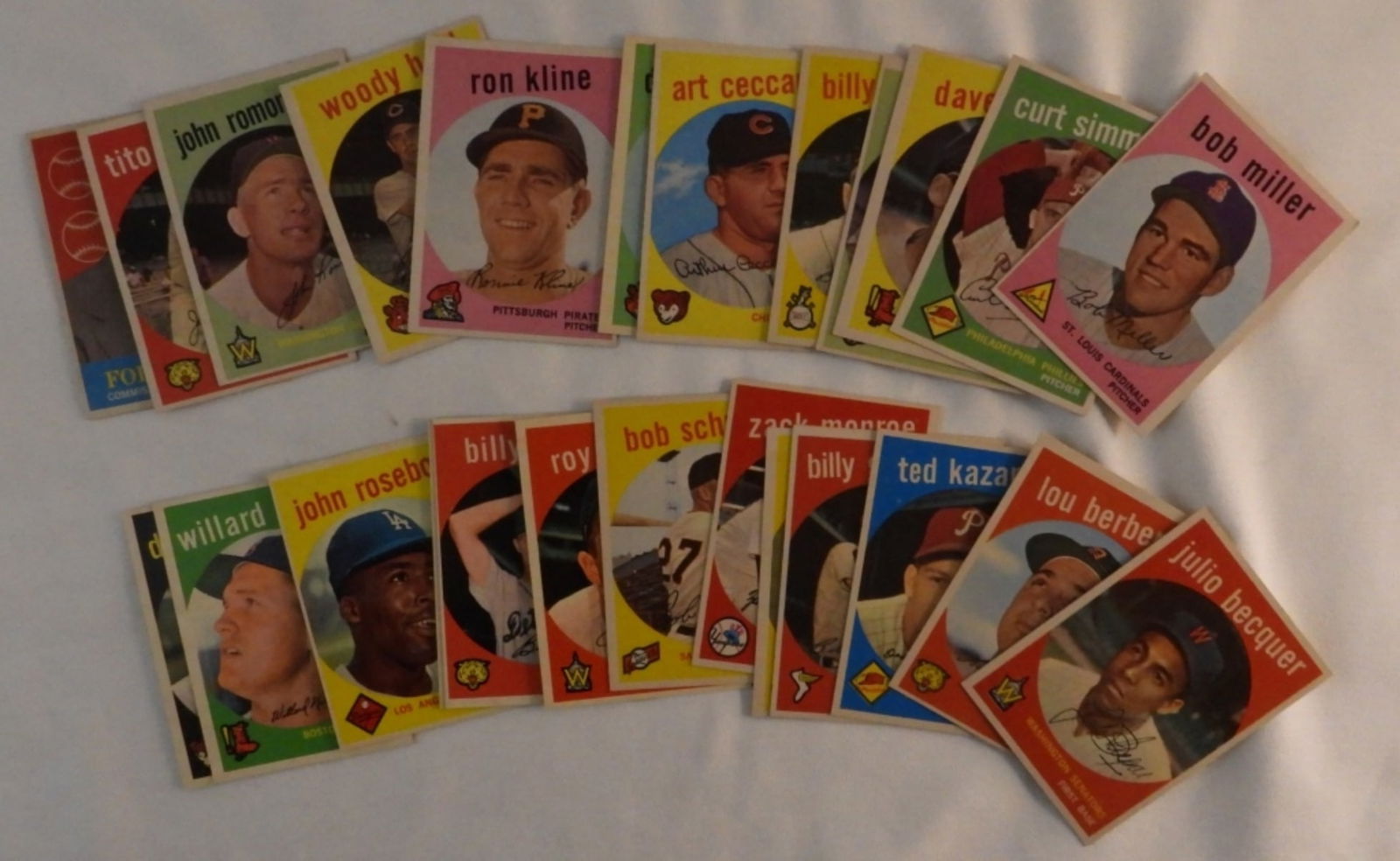 1959 TOPPS Baseball Cards Lot Of 25 (1 of 2)