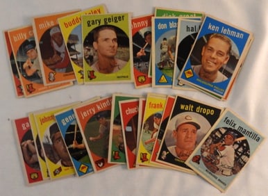 TOPPS 1959 Baseball Card Lot Of 28