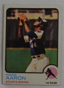 Hank Aaron Topps Card Number 100
