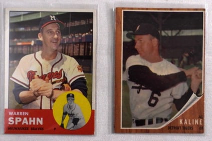 Warren Spahn & Al Kaline TOPPS Cards