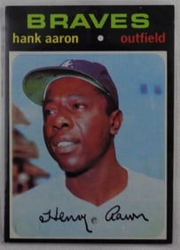 TOPPS 1971 Hank Aaron Baseball Card