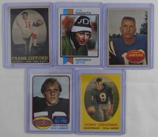 5 TOPPS Football Cards