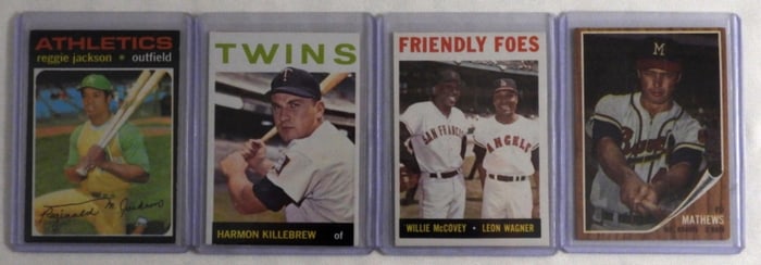 5 TOPPS Baseball Cards Ed Mathews