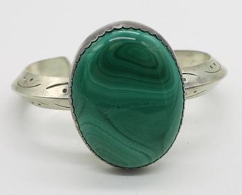 Gorgeous Malachite Sterling Bracelet