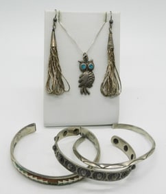 Turquoise Sterling Bracelets, Necklace & More