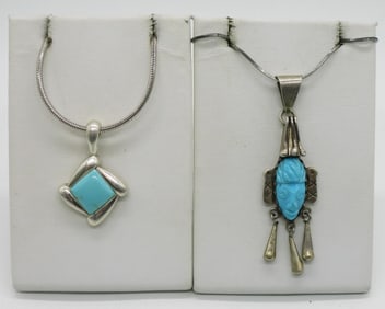 Taxco Turquoise Pendant & Other 925